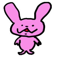 A pink rabbit