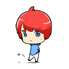J : The red haired boy