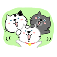 3匹のねこスタンプ