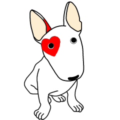 Bull Terrier of heart mark