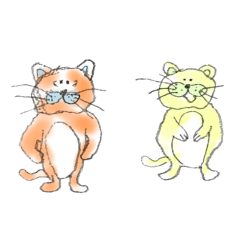 Cat Cat Stickers by chacomari