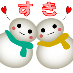 3D snowman animated stickers POKODARUMA3