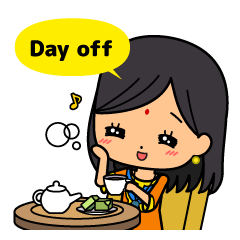 Ladies Fun Day Off Stickers (in English)