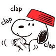 Stiker animasi Snoopy yang dinamis