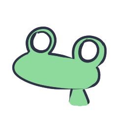 Simple frog "pyosuo" sticker