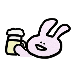 Rabbit loves to drinking