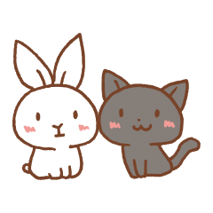 W-rabbit and B-cat 's best friend
