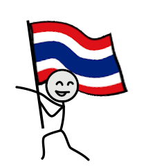 GO!GO!Thailand team with stick patriot!