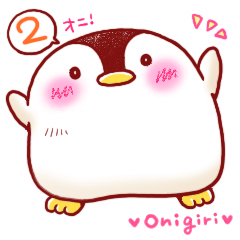 Funny penguin onigiri family 2