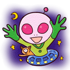 桃色宇宙人 クーピン 現る Line スタンプ Line Store
