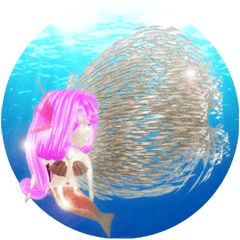 3D healing mermaid sticker