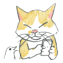 Higuchi Yuko's Boris the cat – LINE stickers | LINE STORE