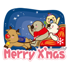 Small sea otter's Christmas & New Year