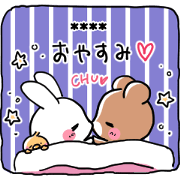 Rabbit &Bear's love Sticker Rabbit ver.3