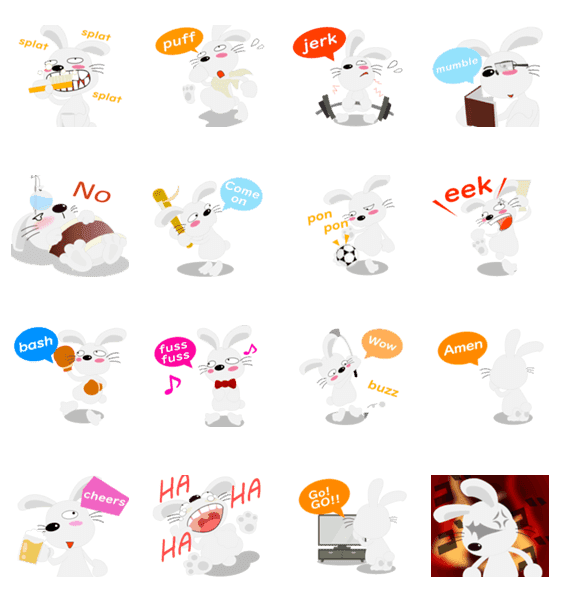 The Usual Rabbit By English Lineクリエイターズスタンプ Stamplist