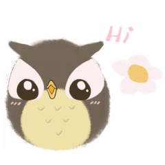 Baby owl : Words (Watercolor Edition)