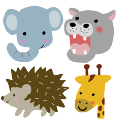 Many many cuty animals Stamp