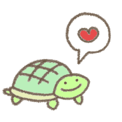 Kwaii Turtle Stiker