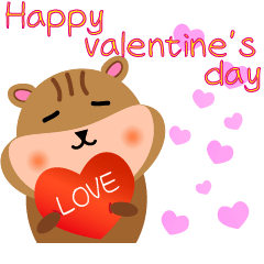 Chipmunk for Valentine's Day_English