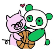Pandas loving basketball Pandas loving basketball