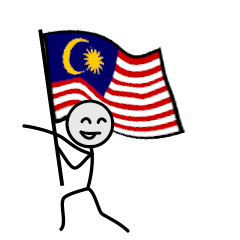 GO!GO!Malaysia team with stick patriot!