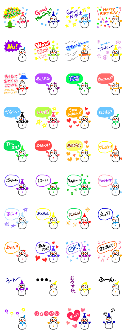 The snow man sticker