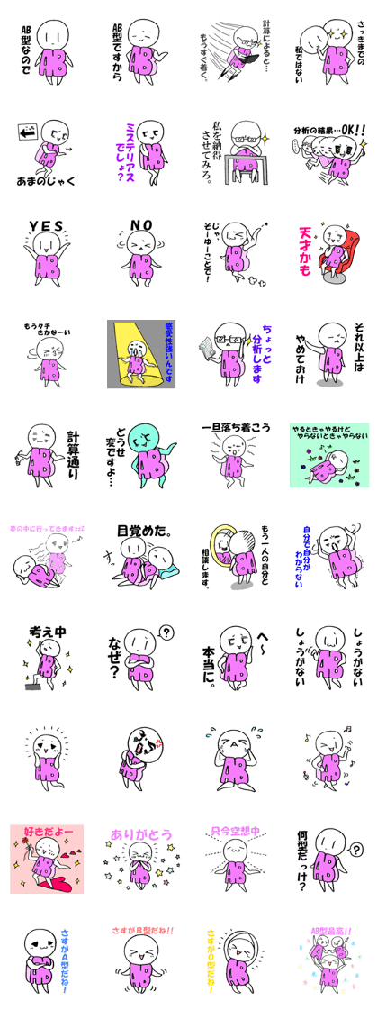 Blood type AB sticker