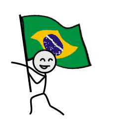 GO!GO!Brazil team with stick patriot!