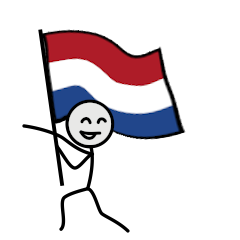 GO!Netherlands team with stick patriot!