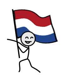 GO!Netherlands team with stick patriot!