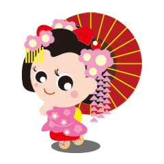 Cute geisha of Japan Kyoto valve
