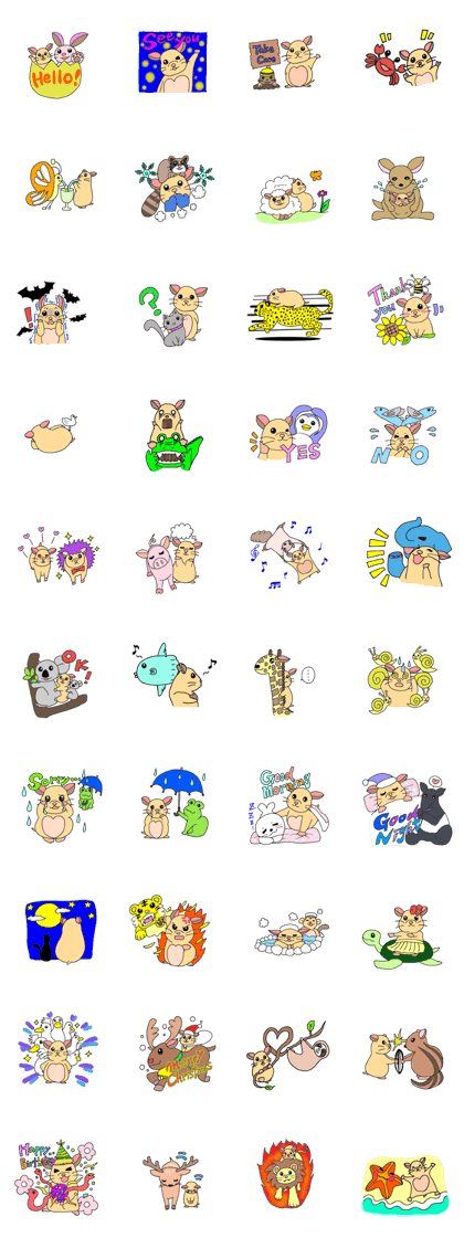 Colorful!Hamster Ponu and her friends Colorful!Hamster Ponu and her friends