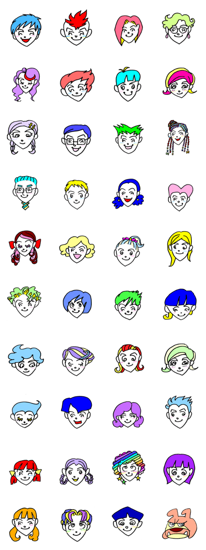 smile hair faces smile hair faces