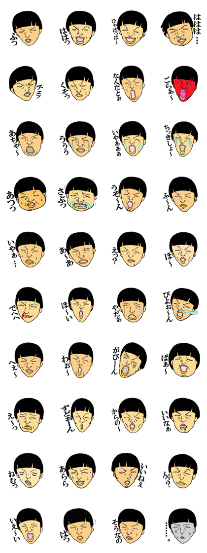 Men of the bobbet hair head Men of the bobbet hair head