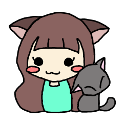 catgirl and cat