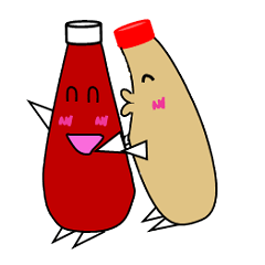 mayonnaise and ketchup sticker
