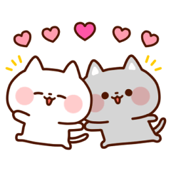 Cat couple sticker