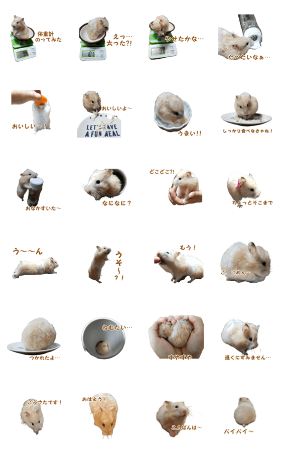 ハムスターのきゅうちゃん 食べ過ぎ編 Lineクリエイターズスタンプ Stamplist ハムスターのきゅうちゃん 食べ過ぎ編 Lineクリエイターズスタンプ Stamplist