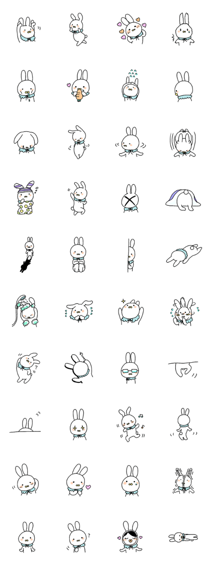 Cute rabbit stickers