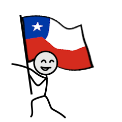 GO!GO! Chile team with stick patriot!