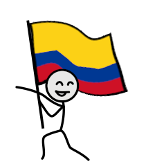 GO!GO! Colombia team with stick patriot!