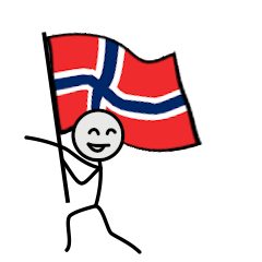 GO!GO! Norway team with stick patriot!