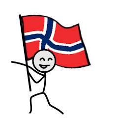 GO!GO! Norway team with stick patriot!