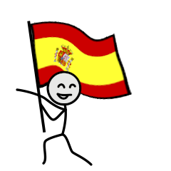 GO!GO! Spain team with stick patriot!