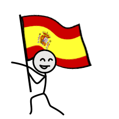 GO!GO! Spain team with stick patriot!