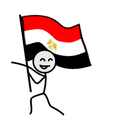 GO!GO! Egypt team with stick patriot!