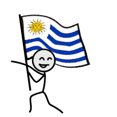 GO!GO! Uruguay team with stick patriot!