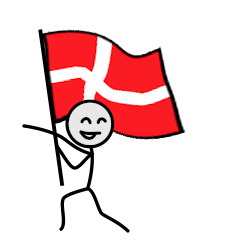 GO!GO! Denmark team with stick patriot!