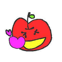 A playful apple