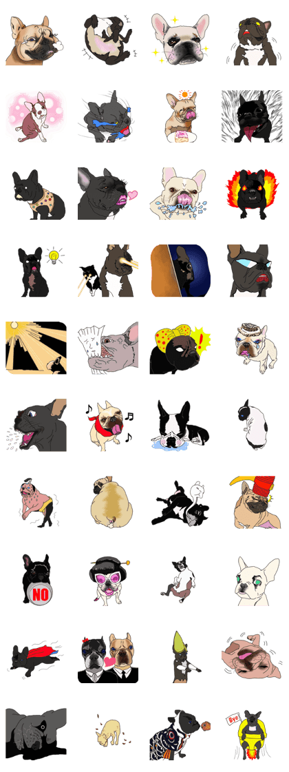 French Bulldog Stickers